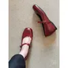 Sapatos Mary Jane vintage de pele de ovelha para mulheres, couro genuíno, que aumentam a altura, de corte baixo, estilo francês, adequados para pessoas baixinhas, para o trabalho e balé