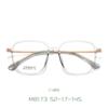 Gafas de marco de titanio con pegamento dorado nuevas y a la moda ultraligeras para miopía marco de gafas de alta calidad para mujer se pueden equiparar con graduación Marrón M8173