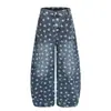 Jia Yi Ku Marca de Moda 2025 Ambiente High Street Europeo y Americano Pantalones de Mezclilla Camuflaje Scimitar Bordados de Estrella de Cinco Puntas Pierna Ancha Unisex