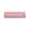 Bolsa cilíndrica de silicona para lápices, Bolsa de lápices portátil, Bolsa de almacenamiento de maquillaje con cremallera, Bolsa para lápices de estudiante con logo imprimible