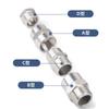 Conector de Tubería a Prueba de Explosiones Tipo Bgj Un Extremo Interno y un Extremo Externo Conector Reductor Acero Inoxidable 304 Conector Metálico Impermeable para Cable