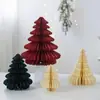 Decoraciones Navideñas Bola de Panal Papel Árbol de Navidad Plegable Escritorio Adornos de Árbol de Navidad Colgantes de Árbol de Navidad Transfronterizos