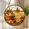 Adornos de vidrio con temática de frutas transfronterizos, coloridas decoraciones colgantes para el hogar, decoraciones para ventanas y capta soles para el jardín