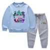 2023 Primavera y otoño nueva ropa infantil transfronteriza suéter para niños pantalones de dibujos animados conjunto de dos piezas bebé algodón traje de manga larga