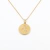 Collar de Acero de Titanio 18K con Colgante Redondo Retro de Constelación Europea y Americana Transfronteriza para Mujer, Estilo Ins que no se Desvanece