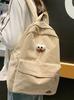 Mochila Estilo Ins para Mujer Estilo Coreano Mochila de Pana para Estudiante de Secundaria/Preparatoria/Universidad Mochila de Pana Estilo Mori Moderna Simple