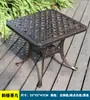 Mesa y sillas de comedor para exteriores patio exterior mesa de barbacoa de aluminio fundido con azulejos jardín balcón mesa de café pequeña mesa larga ovalada mesa cuadrada