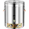 Cubo de Sopa Aislado Eléctrico Calentable y de Cocina 304, Cubo para Gachas, Cubo para Leche de Soya, Cubo para Gachas de Gran Capacidad, Cubo para Hervir Agua, Cubo Comercial para Salmuera