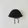 Gorro de bebé de Corea del Sur 2024, nuevo gorro de lavabo a juego con cordones para bebé, gorro de pescador para niño.