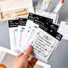 Notas Adhesivas Blancas y Negras con Temática de Gatos, Estilo Cómic, Papel Material para Decoración de Cuaderno Lindo, Notas Adhesivas Lindo Mensaje Miau
