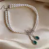 Collar Ovalado de Perlas con Cuentas de Doble Capa, Estilo Corte Francés, Cadena Elegante para Clavícula, Gama Alta, Lujo Ligero, Joyería de Nicho