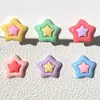 Estrella Brillante de Cinco Puntas de Doble Capa Colorida Accesorios de Resina para Bricolaje Accesorios Hechos a Mano para el Cabello Hebilla de Zapato Materiales Pegatinas para Funda de Teléfono Taza de Agua