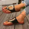 Sandalias planas de gran tamaño huecas con botones grandes para mujer de comercio exterior europeo y americano, sandalias casuales ligeras huecas de punta abierta transfronterizas wish