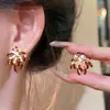 Pendientes Rojos de Fuegos Artificiales Incrustados con Diamantes de Aguja Plateada de Año Nuevo, Pendientes de Lujo Ligero de Gama Alta, Accesorios de Oreja Versátiles de Moda con un Diseño Único