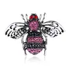 Broche de Abeja Insecto con Pedrería al por Mayor del Fabricante Accesorios Transfronterizos Europeos y Americanos para Ropa y Abrigos Personalizados para Mujeres