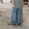 TaiRu Verão 2026 Novo Calça Jeans Lisa Estilo Coreano para Meninos, Calça Versátil Estilosa Respirável Anti-Mosquito