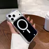 Funda Magnética Transparente Gruesa de Color Sólido Anti-Caídas para Teléfono Móvil Adecuada para Iphone17/16/15/14Promax Cubierta Protectora
