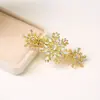 Novos acessórios de cabelo flor de diamante grampo de cabelo três bordas de floco de neve clipes de cabelo franja clipe de mola fabricantes atacado