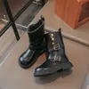 Botas de cuero para niñas 2026 nuevo estilo Botas Martin para niños para niñas mayores Botas de princesa Botas de media caña otoño e invierno para niñas
