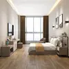 Cama de Madera Maciza Minimalista Moderna Cama Individual de 1.8m Dormitorio Principal Cama Individual de 1.5m Cama de Panel Económica para Alquiler de 1.2m