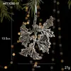 Decoraciones Navideñas Transfronterizas, Colgantes Acrílicos con Lentejuelas, Colgantes Transparentes de Copo de Nieve, Accesorios de Decoración para Escena de Árbol de Navidad