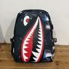 Mochila escolar Shark de moda para estudiantes, estilo coreano moderno, ligera, de viaje, de gran capacidad para estudiantes de primaria.