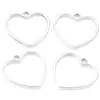 Seis Colores DIY Aleación Hueca Doble Corazón Pieza de Enlace Collar Pulsera Pendiente Accesorios A124