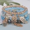 Set Bohemio Transfronterizo Pulsera Pulsera con Colgante de Palma Moda Europea y Americana Más Vendido Comercio Exterior Transfronterizo Venta al por Mayor