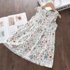 Lindo Vestido Estampado de Dibujos Animados para Niñas Verano Sin Mangas Patrón de Frutas Frescas Multicolor Estilo Vacacional Ropa para Niños