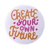 Série de broches quentes com letras em inglês transfronteiriços, broche moderno, texto inspirador requintado, distintivo de lata, pino decorativo para mochila