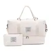 Bolsa de Ginástica Estilo Coreano Bolsa Losango Compartimento Separado Seco e Úmido Bolsa de Mão Esportiva Bolsa de Ginástica Yoga Grande Capacidade Compartimento para Sapatos Bolsa de Viagem