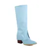 Comercio exterior europeo y americano transfronterizo 2022 nuevas botas de mujer con manga de calcetín, botas de chimenea apiladas, botas para pierna de pantalón, tallas 40-48, botas de comercio exterior