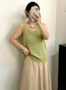 Ropa exterior y camisola interior para mujer de talla grande, top de punto versátil para mujer, estilo verano 2026, camiseta básica para señoras de talla grande