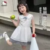 Vestido de Verano para Niñas 2026 Estilo Nuevo para Niños Mayores, Cuello Camisero, Estilo Preppy, Vestido de Verano Elegante y Ligero