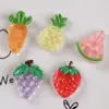Accesorios de Fruta Transparente de Hielo Accesorios de Resina de Fresa Aguacate Amuletos DIY Accesorios para el Cabello Tocado Pasador Accesorios de Resina