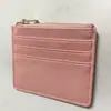 Hx-20A010 Bolsa Cuadrada Rosa con Cremallera Moderna Nueva Tarjetero Tarjetero Ultra-Delgada Mini Compacta Estudiante Simple