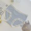 Roupa Íntima Doce Francesa de Alta Elasticidade Girly Desejo Puro Leve, Macia e Respirável Algodão Puro Crotch Amigável à Pele Calcinhas de Cintura Média