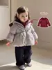 Estilo Doce Macacão de Inverno 90% Penugem para Meninas Roupas de Bebê Menina Babado Casual Plus Veludo Calça Longa Camada Base Roupas Infantis Coreanas