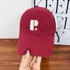 Gorra de Béisbol Bordada con Letra P Estilo Coreano para Mujer, Parte Superior Suave, Gorra Casual Versátil Lavada Que Hace que la Cara Parezca Más Pequeña, Gorra de Pico, Sombrero de Sol para Parejas