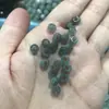 Cuentas de ábaco de jade natural de agua azul hielo con agujero grande, anillo de jade pequeño, pulsera espaciadora, cuentas espaciadoras de joyería antigua DIY