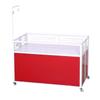 Supermercado Haoter con mesa promocional plegable de metal rojo, flotador promocional de supermercado, coche de promoción de ventas de alta gama