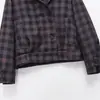 Superventas transfronterizo de AliExpress primavera 2026 nueva chaqueta casual versátil de cuadros de doble botonadura para mujer 2250836