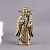 Lingote de latón estilo antiguo y pequeños adornos del Dios de la Riqueza Ruyi para el hogar, mascotas de té, piezas de mano de cobre puro para escritorio, artesanías al por mayor