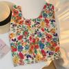 Bolsa mensageiro pequena com flores frescas, bolsa retrô de lona para estudantes, nova bolsa de ombro estilo estrangeiro, atacado, tudo combinando