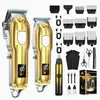 Set de Cortapelos Eléctrico Transfronterizo con Recortadora de Cabello Recargable y Máquina Cortapelos Combo