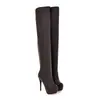Botas Femininas de Cano Alto Botas que Fixam a Perna Acima do Joelho Botas de Salto Alto Botas de Cavaleiro Botas de Dança Tubo de Aço Botas de Comércio Exterior Transfronteiriças TM128