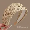 Diadema Exquisita Maillard de Ala Ancha y Corona Alta para Mujer, Nueva Diadema de Otoño 2026, Accesorio para el Cabello de Uso Diario de Alta Gama