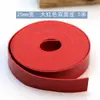 Tira de Cuero Doble Cara de 5m de Largo en Color Marrón Rojizo Estilo Vintage, Tira de Piel Sintética de PU Hecha a Mano, Accesorio Adhesivo de Doble Capa para Ropa, Bolsos y Cuerdas de Cuero DIY