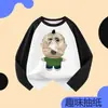 [Papel de Seda Divertido] Lleva Papel Contigo para Ropa de Trabajo, Papel de Seda de Dibujos Animados Lindos Camiseta de Moda Creativa de Manga Larga Raglán