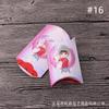 KOMEE 6.5*9*2.5cm empaque para joyería boda dulce Navidad regalo regalo almohada para hornear caja de papel con forma